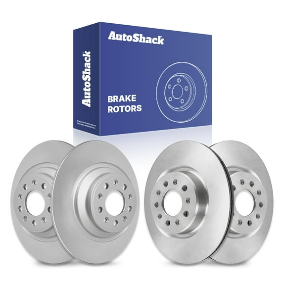 AutoShack Front & Rear Brake Rotors for Jeep, Cherokee 2014-2023, 4WD AWD FWD L4 2.0L 2.4L V6 3.2L - Coated - ArmorStop