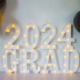 thumbnail image 7 of Graduation Party Decorations 20248 LED Long Light Up Letters 'Grad 2024' And 1 'Doctorial Hat' Graduation Party Decor For Kindergarten Preschool High School College Graduation, 7 of 7