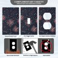 thumbnail image 3 of Yayeee Blank Wall Plate Cover 1-Gang 4.5"x2.7" Home Unused Decorative Outlet, Red and White Fireworks Pattern, 3 of 7
