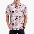 thumbnail image 2 of Balery Cat Printed Men’s Short Sleeve Polo Shirt, Midweight Men's Shirt,Golf Polo shirts -4X-Large, 2 of 8