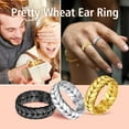 thumbnail image 5 of Clearance Statement Wheat Rings for Women Men Stainless Steel Band Rings Size Birthday Valentines Day Jewelry Gifts Girlfriend Wife Her Age Ideas, Size 7, 5 of 5