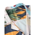 thumbnail image 5 of Yunliwuli Men's Two Piece Beachwear Sets Short Sleeve Lapel Button Up Shirt Tropical Tree Print Shorts Set, 5 of 6