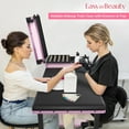 thumbnail image 3 of EasyinBeauty Rolling Portable Manicure Table with 3 Drawers, Mirror & Nail Polish Organizer, 3 of 7