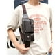 thumbnail image 3 of Bolso pequeño de pecho multiusos de gran capacidad para teléfono móvil, bolso deportivo informal de hombro para hombre, marrón oscuro pequeño, 3 of 5