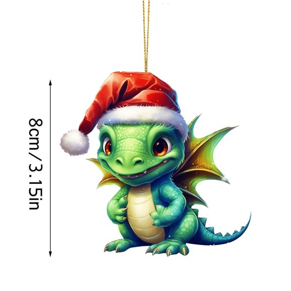 EUDIDV Hanging Decor Christmas Dragon Baby Acrylic Christmas Hanging Ornament Christmas Tree Hanging Ornament Pendant Xmas Decorative