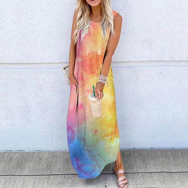 LOVZFMLL Robes Robe Sans Manches Unie Mode Dos Nu pour Femmes