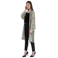 thumbnail image 2 of Moomaya Womens Printed Front Open Shrug Full Sleeve Summer Sheer Cardigan, 2 of 8