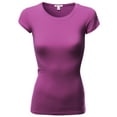 thumbnail image 2 of FashionOutfit Women's Basic Short Sleeve Round Neck T-shirt Tops, 2 of 4