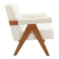 thumbnail image 3 of Pemberly Row Modern / Contemporary Solid Wood Loveseat Ivory, 3 of 3