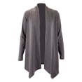 thumbnail image 3 of Spencer Women's Draped Front Open Cardigan Casual Long Sleeve Lightweight Cardigan Sweaters Solid Color Outerwear S-2XL, 3 of 9