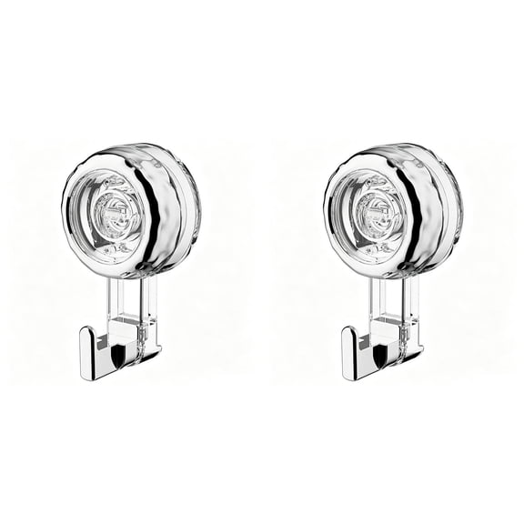 Suction Cup Hooks,Heavy Duty Suction Cup Hooks,Strong Suction Hanger for Wreath, Shower,Window & Glass Door.Waterproof Outdoor Hooks for Bathroom Wall Hanging,Removable,No Drilling (White 2 PCS)