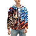 thumbnail image 2 of Demon Slayer Zip Up Hoodies Unisex Realistic 3D Print Sweatshirt Long Sleeve Hooded Jacket Coat 3XL, 2 of 8