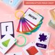 thumbnail image 5 of Juego de 4 tarjetas didácticas para niños, aprendizaje temprano de números, alfabetos, colores y formas, 100 tarjetas con 200 imágenes, tarjetas didácticas educativas, 5 of 11