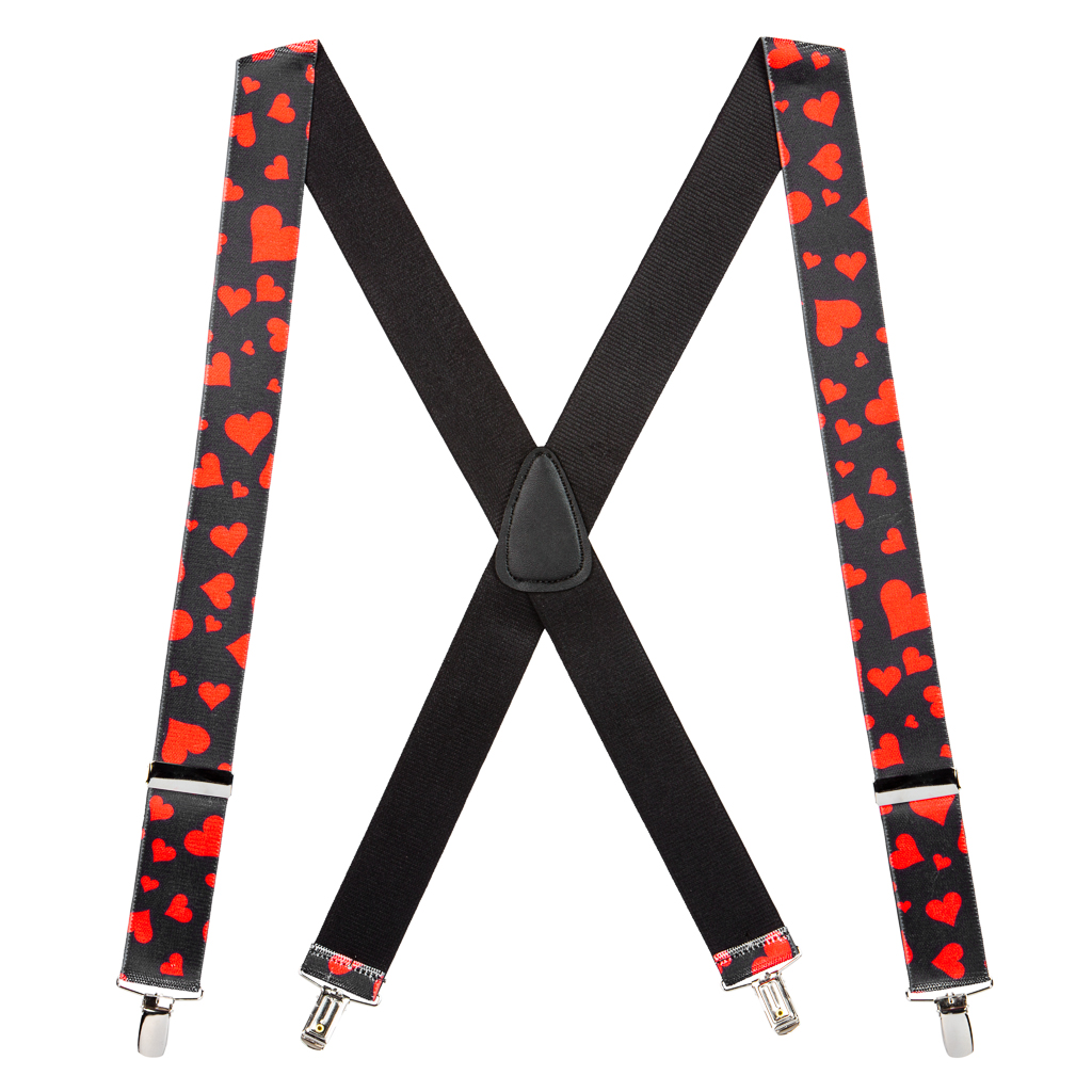 SuspenderStore Suspender Store Hearts ClipEnd Novelty Suspenders 1