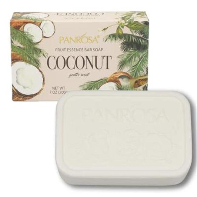 Panrosa 2328147 7 oz Fruit Essential Coconut Bar Soap, White Case of
