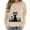 Khaki Halloween Sweatshirts for Women Fall Tops, variant on LangJing Black Cat Halloween Sweatshirts for Women Oversized Long Sleeve Tunic Pullover Fall Tops Spooky Season Sweatshirt Purple,XXL