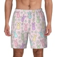 thumbnail image 3 of Uemuo Colorful Bunny Pattern Mens Swim Trunks Quick Dry Board Shorts with Mesh Lining, Stretch Beach Shorts Quick Dry No-Chafing Board Shorts-Large, 3 of 9