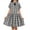 Black A1, variant on Antinious Girls Check Collar Short Sleeve School Uniform Casual Trendy Wear Dress