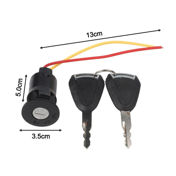 CENL 1 Set Ignition Key Ebike Switch 2 Wire Position For Electric Scooter E-Bike Lock   Key Electric Scooter Ignition Switch Key