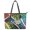 Marshall Islands Abstract Pattern, variant on Uourmeti Tribal Yellow Hibiscus Print Waterproof Tote Shoulder Bags, PU Leather Saddle Handbag Zippered Tote Bag for Dating Work