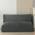 thumbnail image 3 of Folding Sofa Bed,Extra Thick and Long Fluffy 4 Position Convertible Flip Lounge Chair,Foam Filling Folding Matress Sofa Bean Bag with Washable Cover,Dark Grey,39x95 Inch, 3 of 8