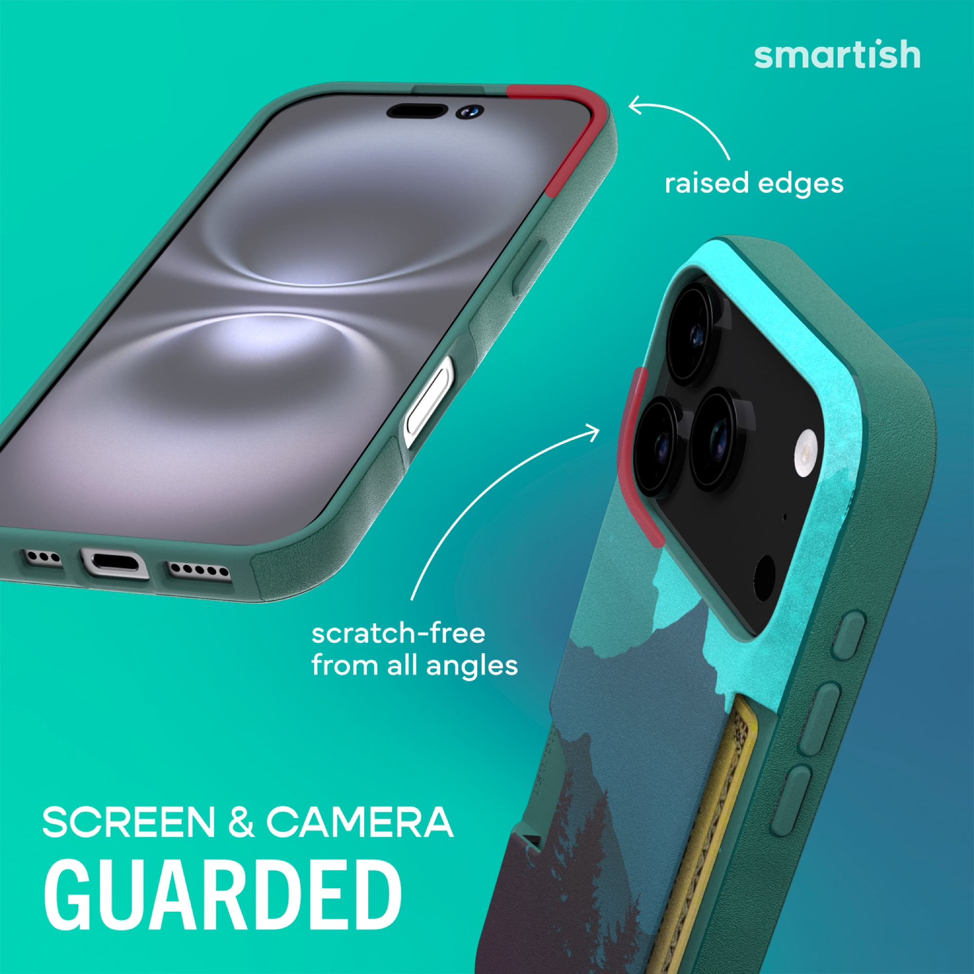 Smartish® iPhone 17 Pro Wallet Case - Wallet Slayer Vol. 1 [Slim + Protective] Credit Card Holder - Drop Tested Flip Hidden Card Slot Cover For Apple iPhone 17 Pro - Moving Mountains