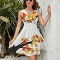 thumbnail image 3 of Bird On A Tree With Autumn Leaves Dress Summer Street Style Dresses Female Sleeveless Printed Sundress, 3 of 7