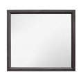 thumbnail image 2 of Benjara BM220062 Transitional Rectangular Mirror with Wooden Encasing & Grain Details, Gray, 2 of 4