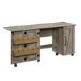 Better Homes & Gardens Modern Farmhouse Wood Sewing Table, Rustic Gray