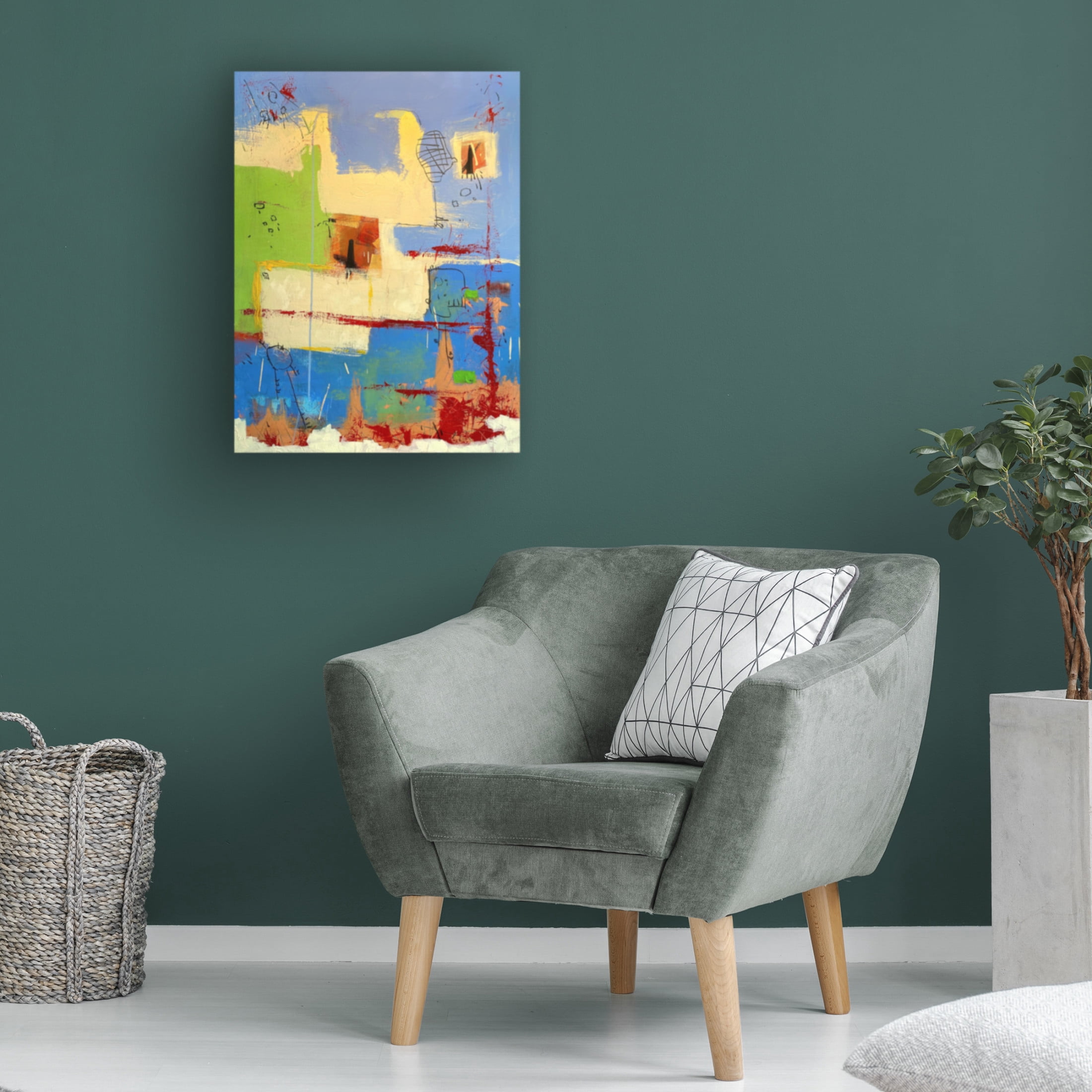 Canvas Wall Art - Randy Noble Fine Art 'Seeking Treasure' Wall Art for Living Room, Bedroom, or Office Décor by Trademark Fine Art - 18 x 24 Inches