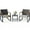 Gray, variant on Lofka Patio Rocking Chairs Set with Glass Coffee Table, 3-Piece Outdoor Furniture Set for Balcony, PE Rattan, Gray