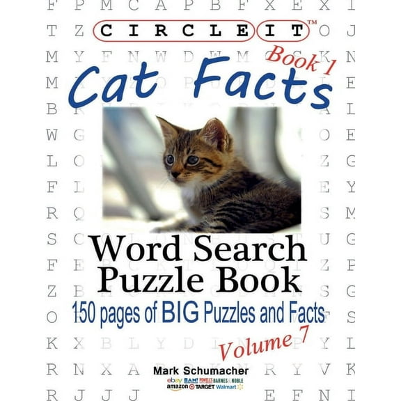 Circle It, Cat Facts, Book 1, Word Search, Puzzle Book, (Paperback)