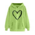 thumbnail image 4 of Blmnix Gym Oversized Sweatshirt Love Heart Business Work Women's Boho Tops Long Sleeve Hoodie Hooded Tops, 4 of 5