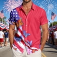 thumbnail image 6 of Leey-World 250 Anniversary Usa Shirt Mens Hawaiian Shirt Patriotic Independence Day Short Sleeve Button Down(Watermelon Red,XL), 6 of 8