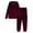 Wine, variant on Valora Women Fashion Outfit Product Women's Trousers Suit Casual Two Piece Set with Hooded Sweatshirt and Matching Pants Cozy Velvet Tracksuit for Everyday Comfort and Home Wear