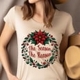 thumbnail image 4 of Graphic T-Shirt The Season The Reason Faith Quote Tee for Women, Light Pink, Size M, 4 of 6