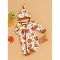 thumbnail image 4 of Baby Girl Boy Thanksgiving Outfit 3M 6M 9M 12M 18M 1st Thanksgiving Turkey Long Sleeve Romper Jumpsuit One Piece Bodysuit Fall Clothes, 4 of 9