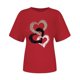 thumbnail image 5 of RKSTN Valentine Gifts Women's Valentine's Day T Shirts Oversized Crewneck Valentines Graphic Print Short Sleeve Shirt Womens Casual Solid Round Neck Plus Size Loose Fits Tee Top Summer Clothes, 5 of 8
