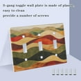 thumbnail image 3 of Yayeee Toggle Light Switch Wall Plate 2-Gang 4.56"x4.48" Decorative Outlet Cover, Abstract Desert Pattern, 3 of 7