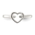 thumbnail image 3 of Auriga Fine Jewelry 925 Sterling Silver Heart Toe Ring for Women, 3 of 6