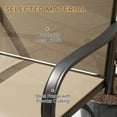 thumbnail image 5 of Outsunny 360° Swivel Outdoor Bar Stools Set of 2, Bar Height Chairs w/ Armrests, Mixed Brown, 5 of 9
