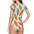 thumbnail image 4 of Naloa Cartoon Carrot Women's Short-Sleeved Onesie, One-Piece Swimsuit for Parties, dates, clubs - Large, 4 of 9