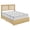 C, variant on Boho Rattan Bed Frame with Natural Headboard – Twin Size, Built-in LED Lights, Sturdy Wood Slats, Sturdy Support, Large Underbed Storage, No Box Spring Needed
