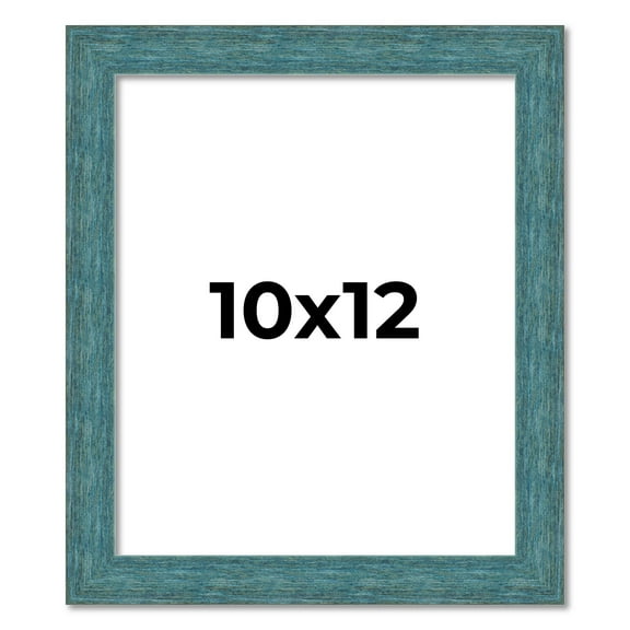 10x12 Frame Blue Rustic Barnwood Solid Wood Picture Frame Width 1.25 Inches | Interior Depth 0.5