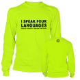 thumbnail image 2 of Four Languages Hi Vis Shirts for Men - Long Sleeve Yellow Safety Shirt, 2 of 2