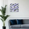 thumbnail image 2 of Canvas Print Wall Art Purple Hydrangea Floral Country Farmhouse Watercolor Framed Canvas Art Wall Decor Pictures Painting Morden Artwork for Living Room Bedroom, Ready to Hang, 28"x28", 2 of 4