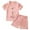 Pink, variant on Bovxnpu Boys Girls Satin Pajamas Sets, Toddler Girls Button-Down Sleepwear 2 Piece Loungewear Set, Solid Color Short Sleeved Shorts Home Wear Clothes Suit 7 Years