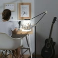 thumbnail image 3 of Brightech Sage 2-in-1 Craft Floor and Table Lamp – Adjustable Pole Reading and Task Lighting for Living Room, Office, Bedroom – Over the Couch 360 Degree Rotatable Head - Black, 3 of 9