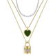 thumbnail image 1 of Collar Brillar con colgante de tres piezas aceite gota de amor perlas mariposa, 1 of 5