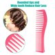 thumbnail image 2 of 2uds Pelo Peine Ancho Diente, Anti Estático, para Rizado Cabello, Oscuro Rosa, 2 of 7